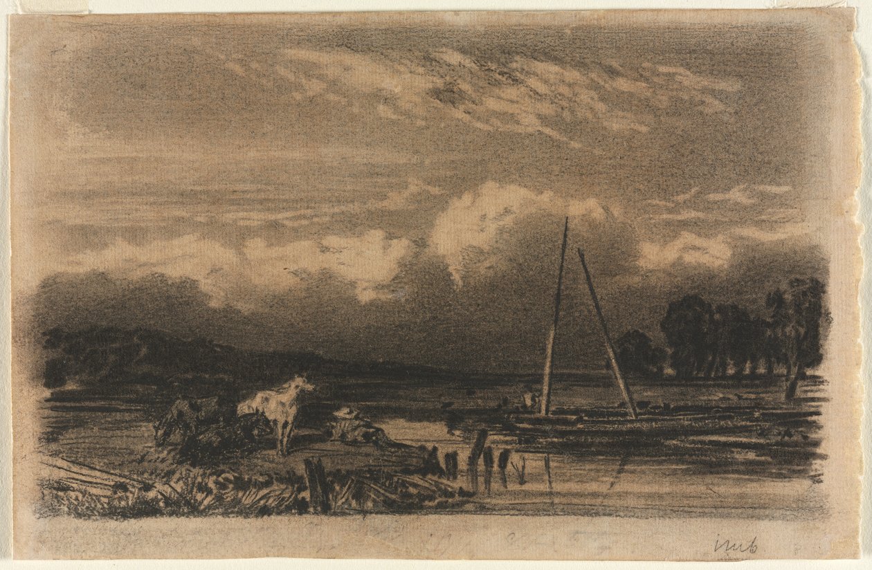English View, Jules Dupré nyomán alkotó: after Jules Dupré
