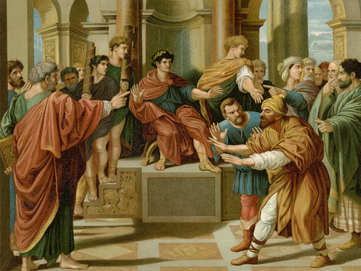 Elymas megvakul alkotó: after Raphael