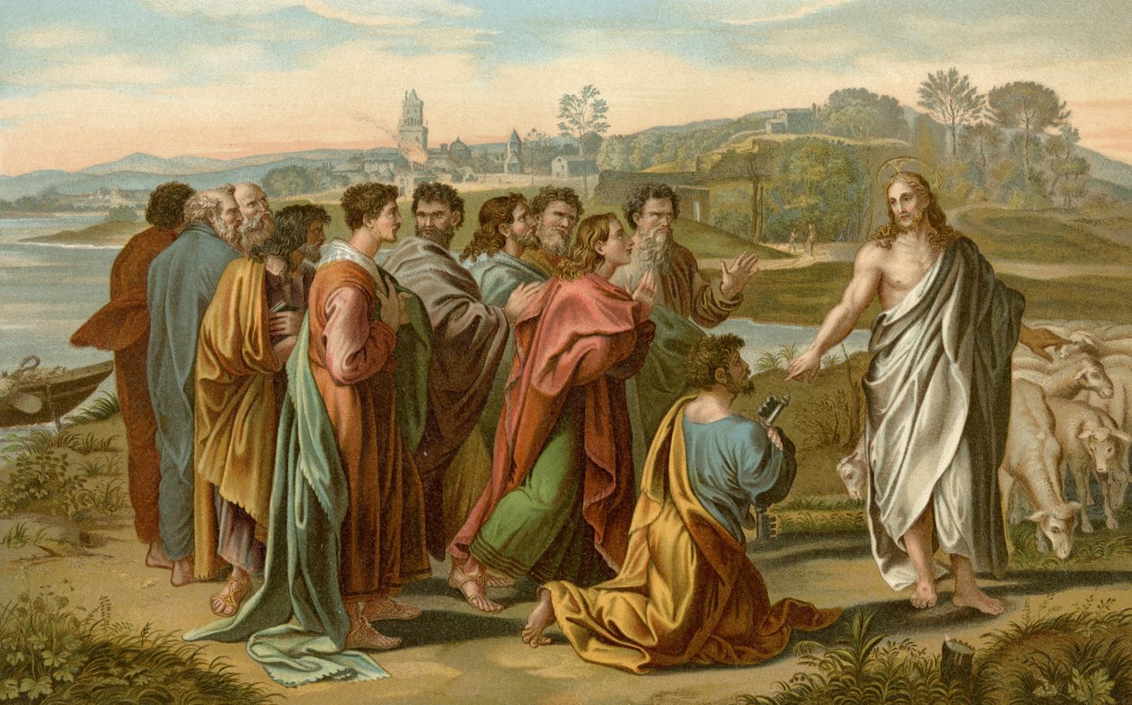 Adjátok meg a bárányaimat alkotó: after Raphael