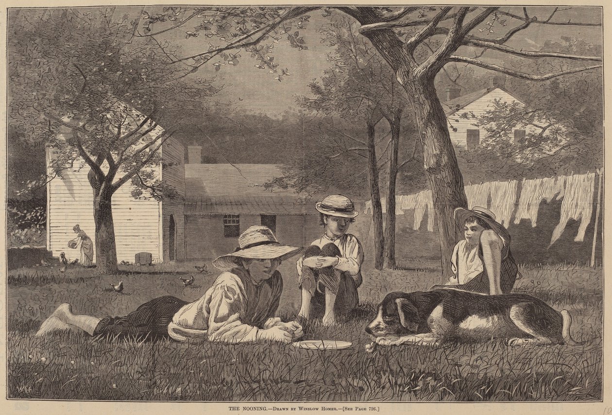 A Nooning alkotó: after Winslow Homer