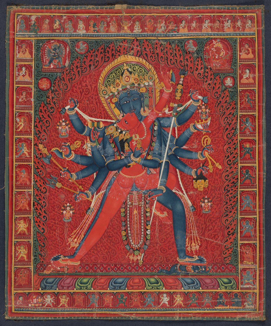 Chakrasamvara és hitvese Vajravarahi alkotó: anonymous 
