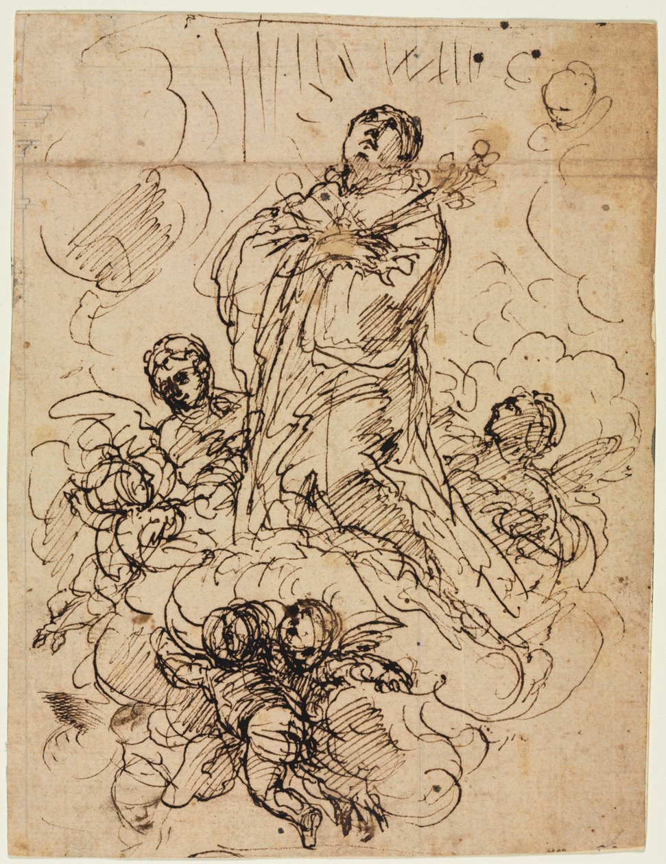 Egy szent apoteózisa alkotó: attributed to Antonio Domenico Gabbiani