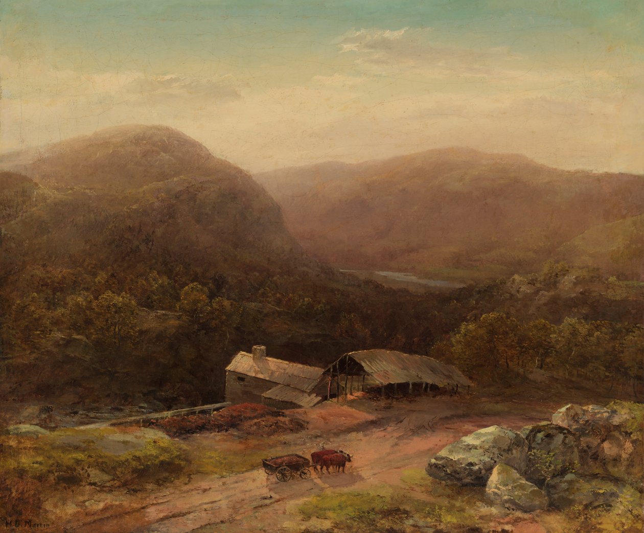A Housatonic-völgyben alkotó: attributed to Homer Dodge Martin