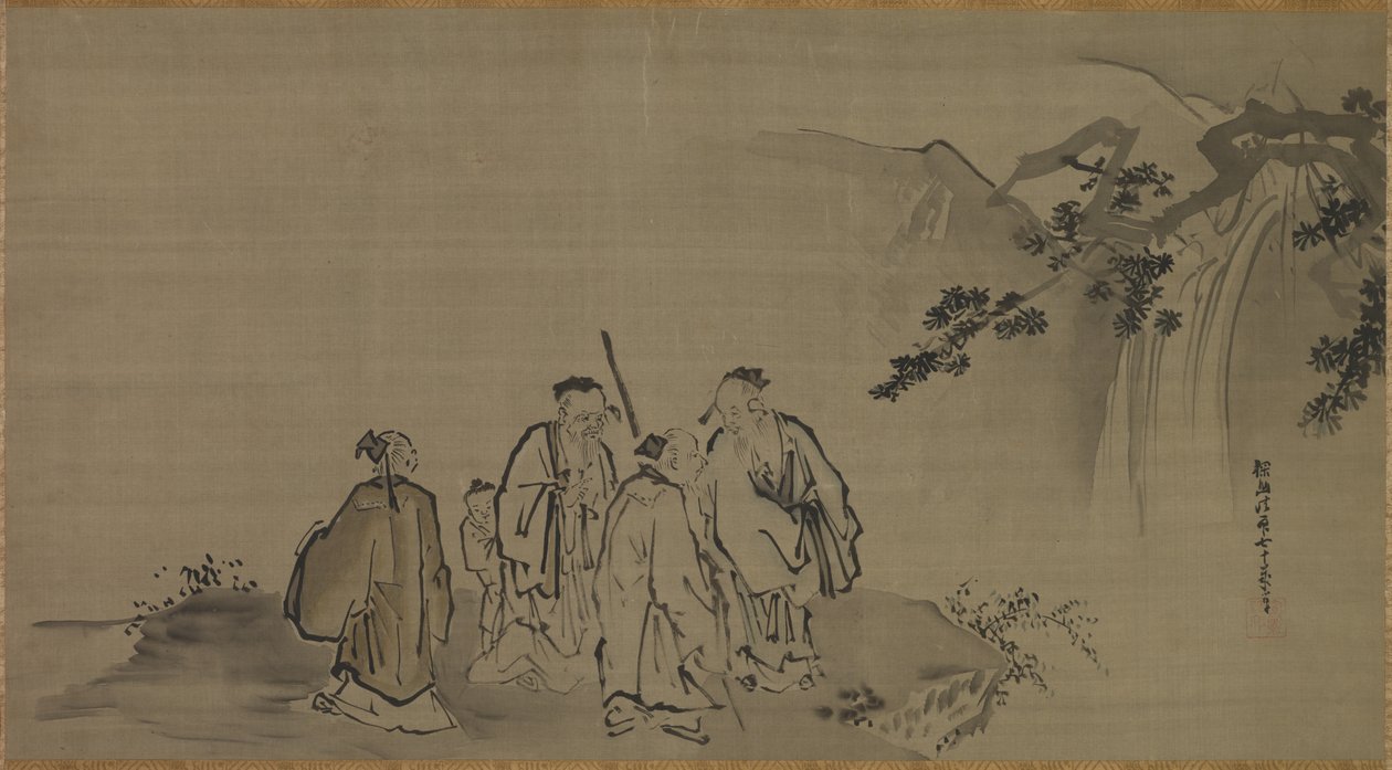 Kínai bölcsek alkotó: attributed to Kano Tan’yū