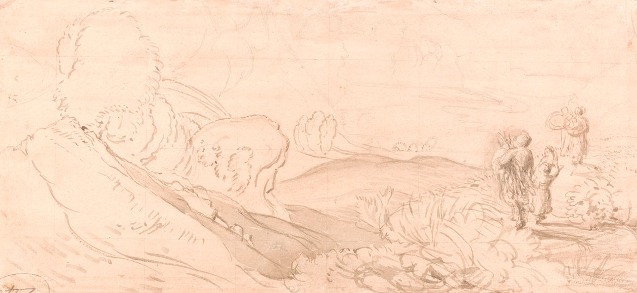 Táj vázlat alkotó: attributed to Samuel Palmer