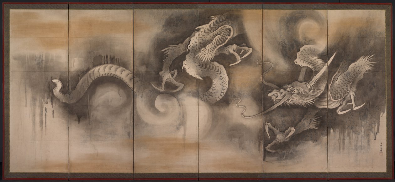 Sárkány alkotó: attributed to Soga Nichokuan