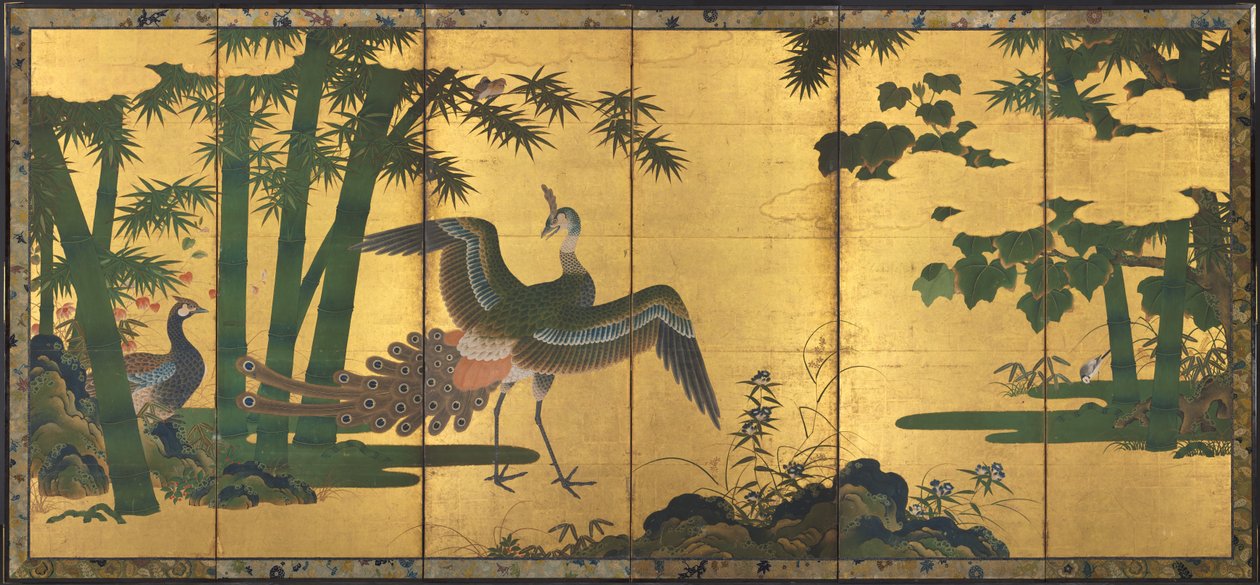 Páva és bambusz alkotó: attributed to Tosa Mitsuyoshi