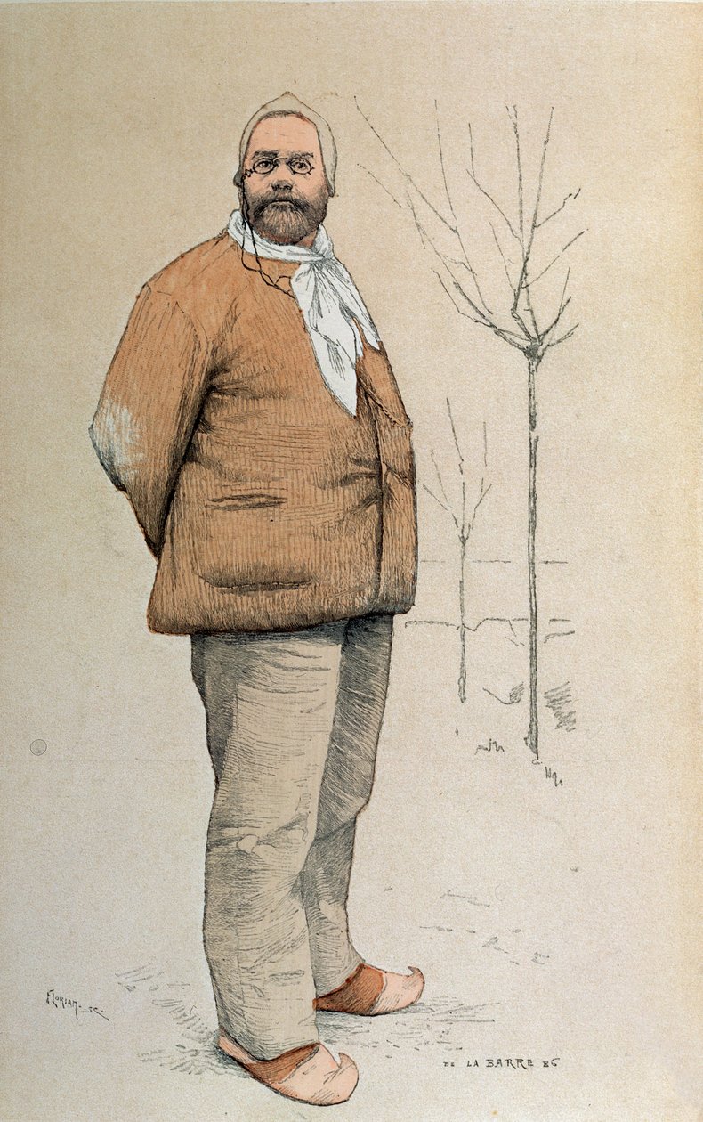 Emile Zola (1840-1902) portréja a „La Revue Illustree” címlapjáról, Florian metszete, 1887. február 15. alkotó: de La Barre