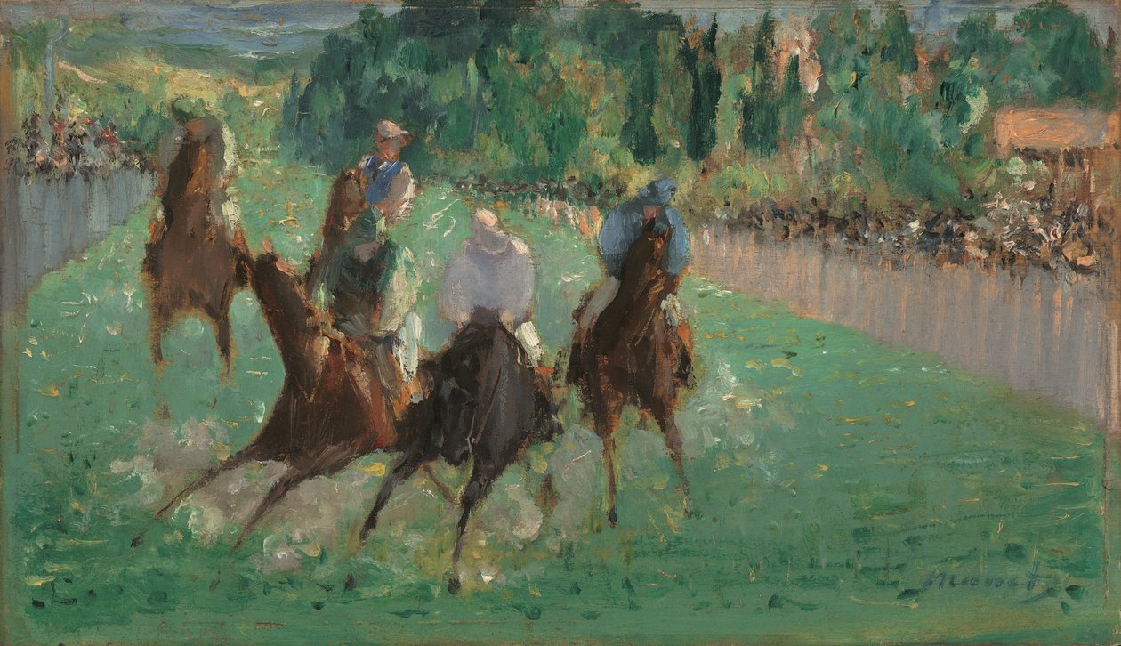 At the Races, 1875 körül (olaj, fa) alkotó: Édouard Manet