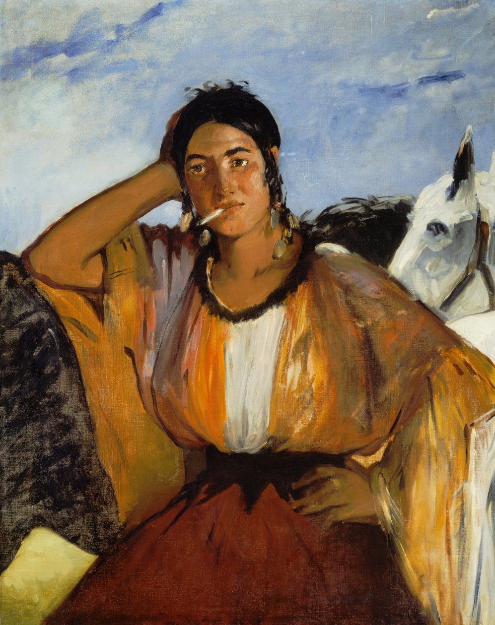 Cigány cigarettával alkotó: Édouard Manet