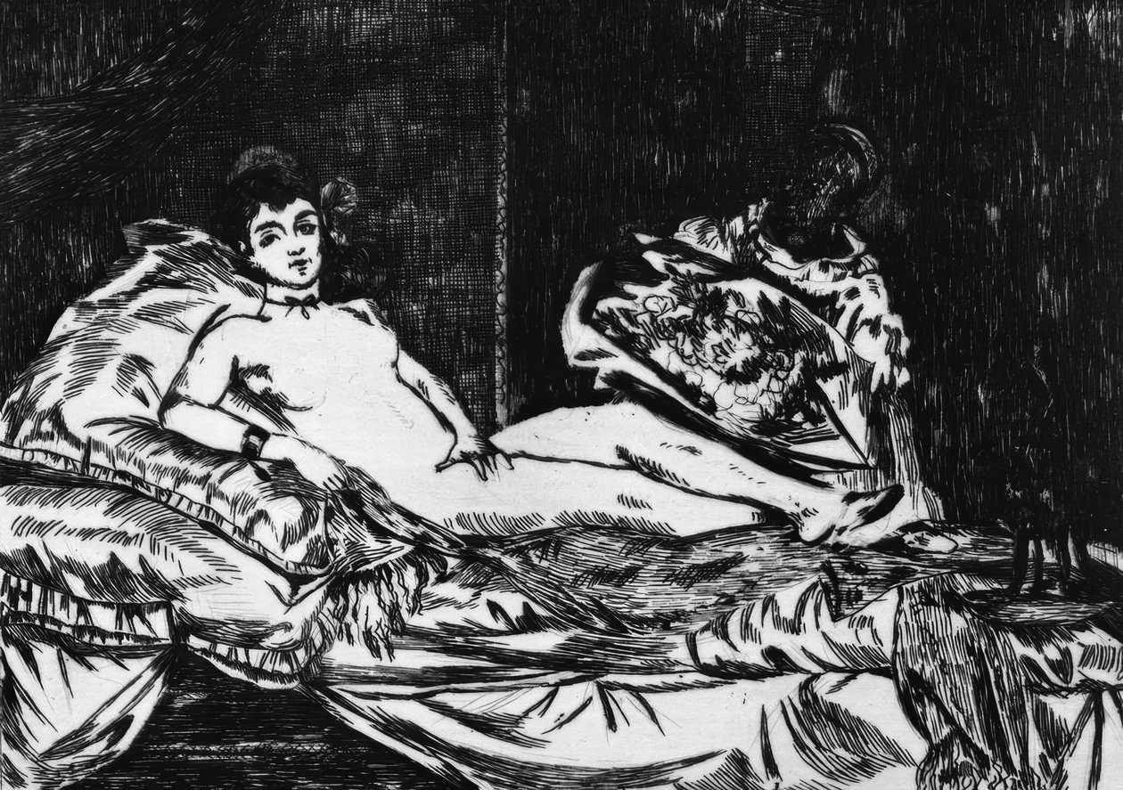 Olympia (nagy változat) alkotó: Édouard Manet