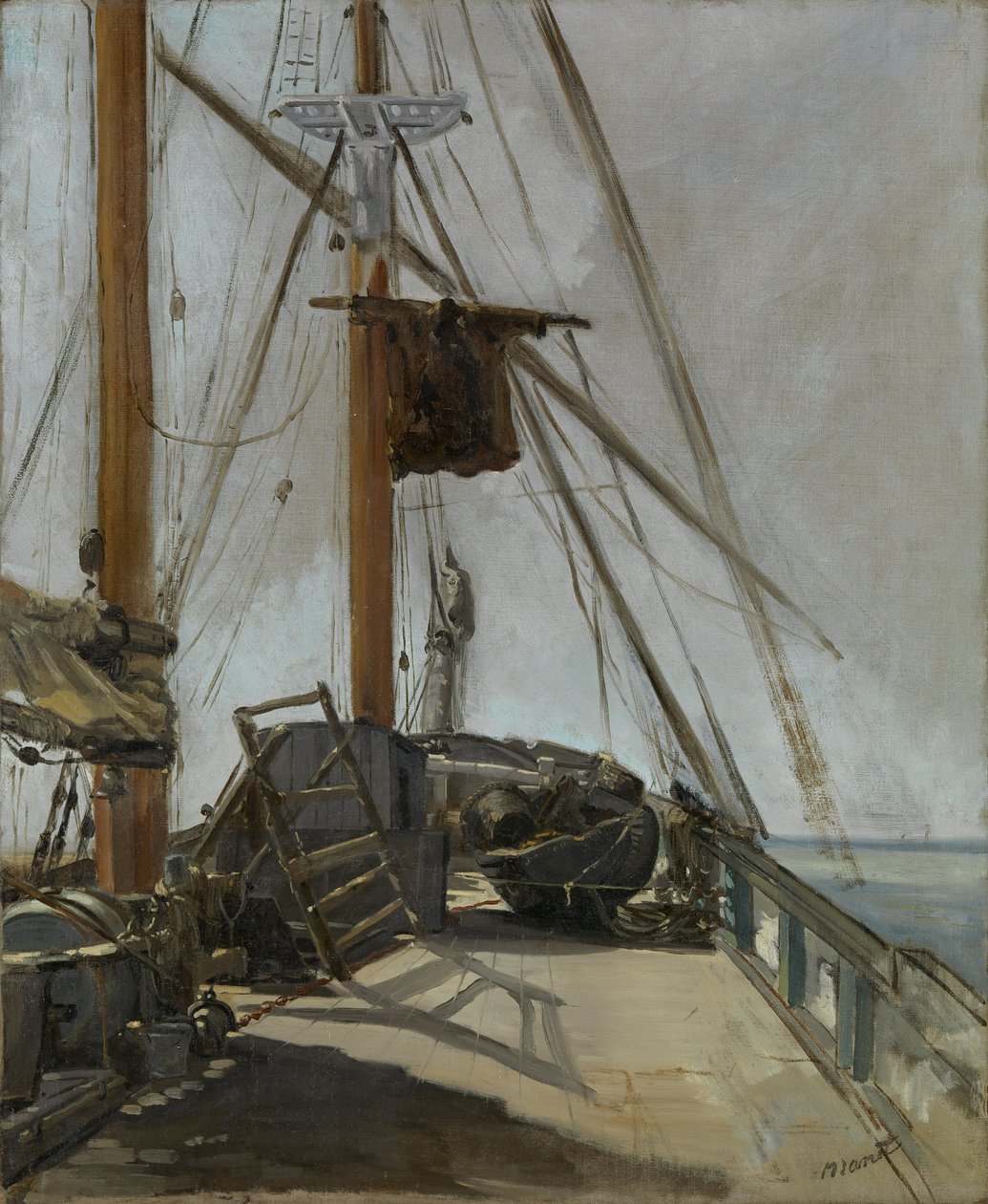 A hajók fedélzetén alkotó: Édouard Manet