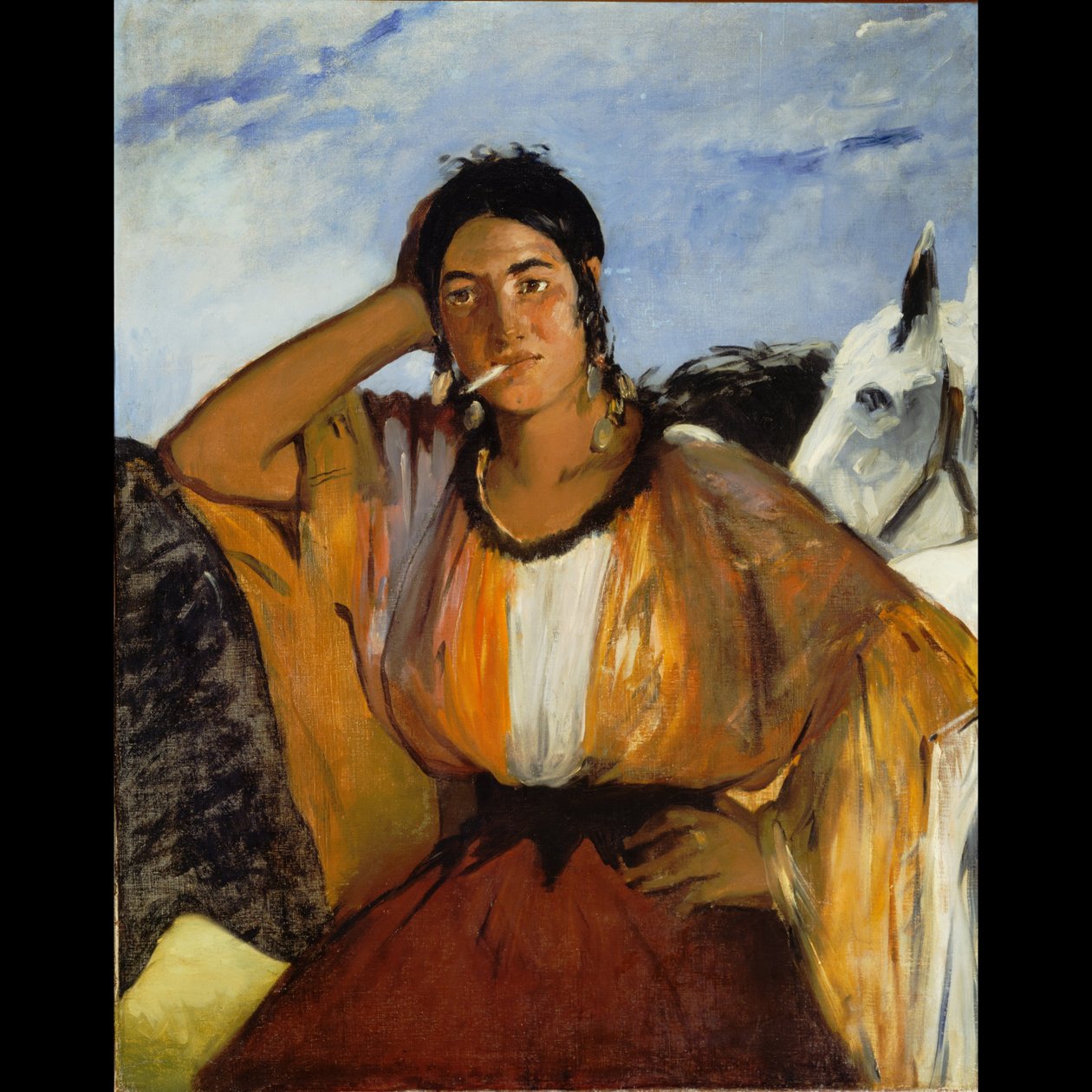 Cigány cigarettával alkotó: Édouard Manet