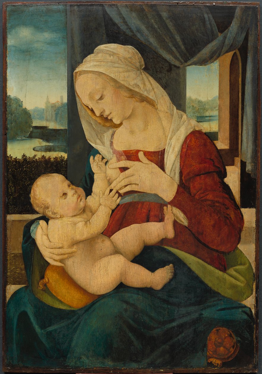 Szűz és Gyermek alkotó: follower of Lorenzo di Credi