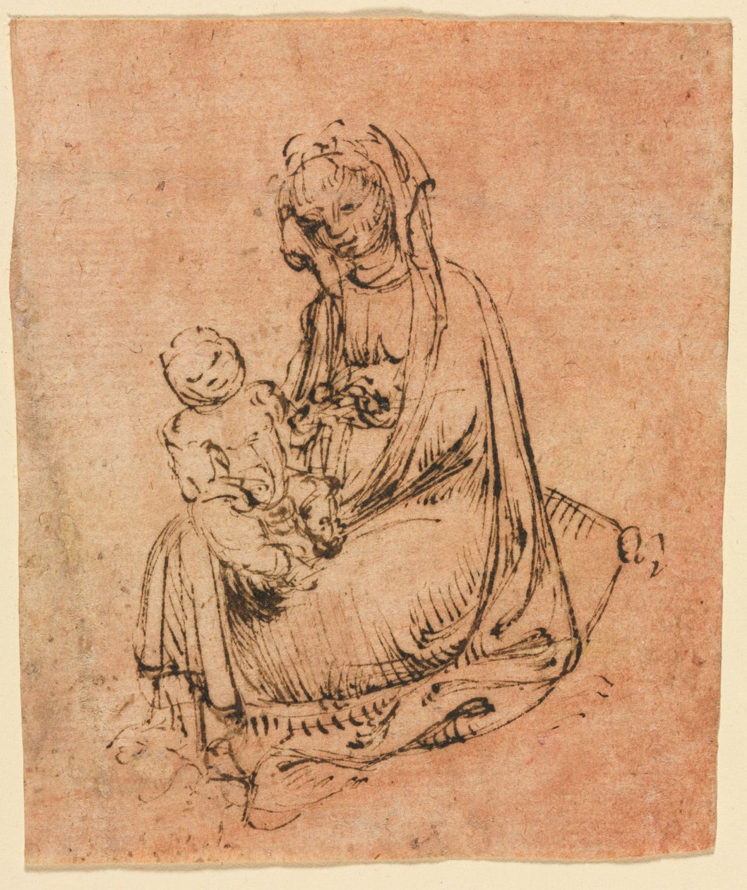 Madonna és gyermeke alkotó: follower of Stefano da Zevio