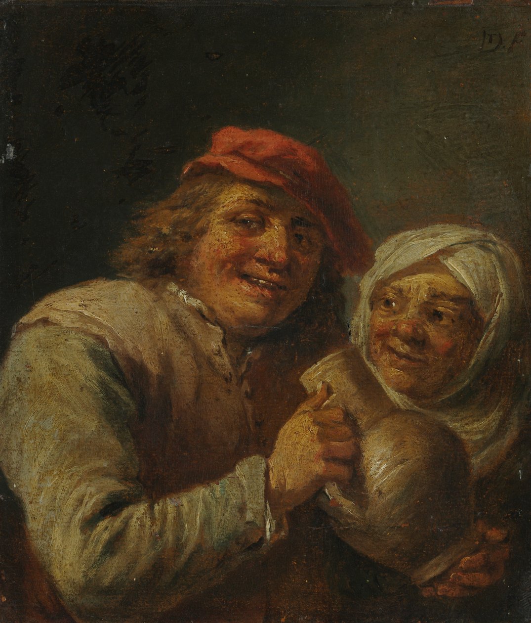 Öreg férfi és nő alkotó: imitator of David Teniers