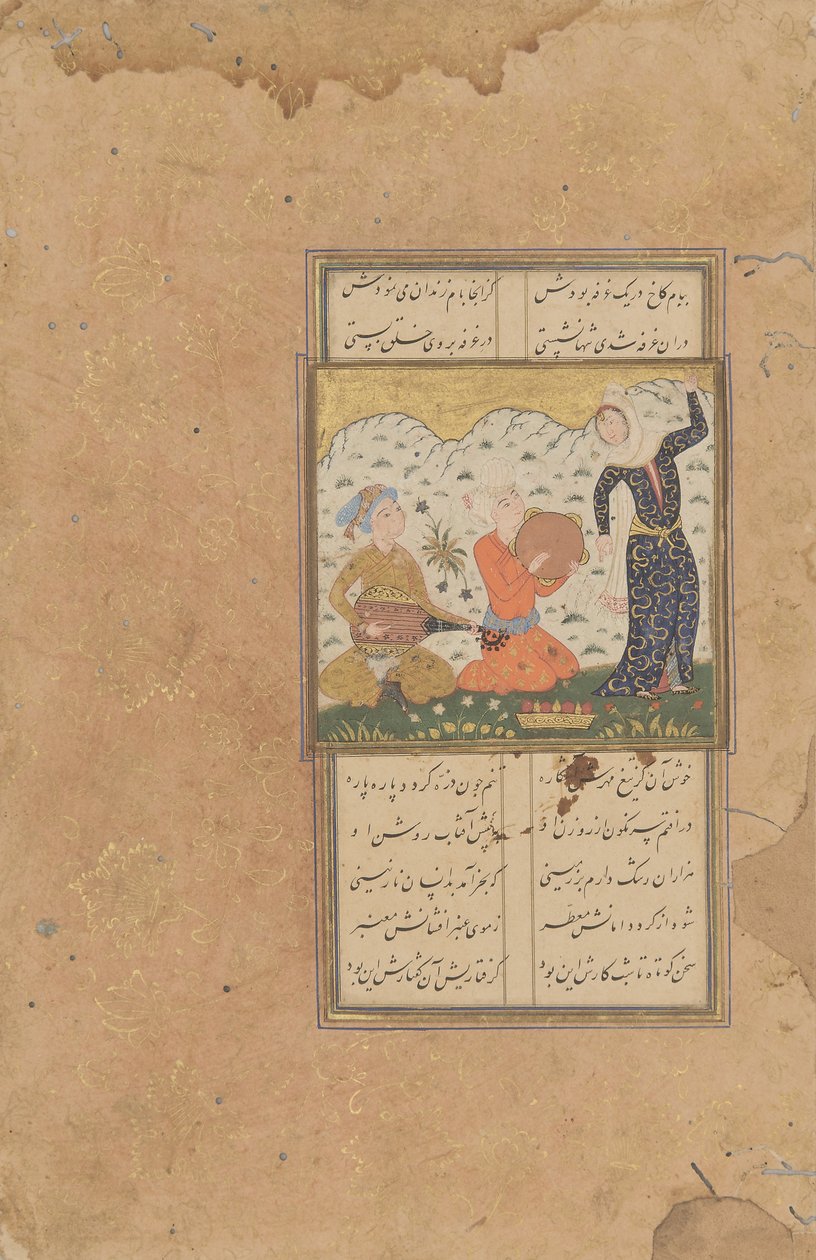 Egy hölgy és zenészek alkotó: School Iranian