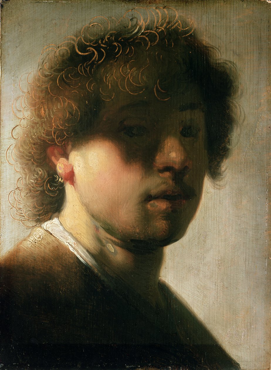 Rembrandt portréja beárnyékolt szemekkel alkotó: studio of Rembrandt Harmensz. van Rijn