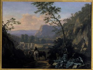 Déli táj lovassal, 1654