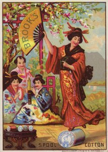 Japán Hölgy Tánc Pamut Orsón