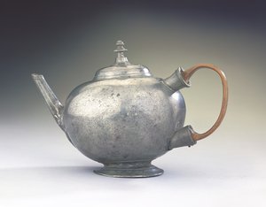 Teáskanna, Boston, Massachusetts, 1740-60 (ón és fa)