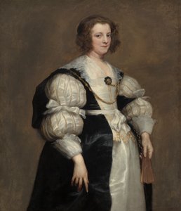 Hölgy legyezővel, 1628 körül