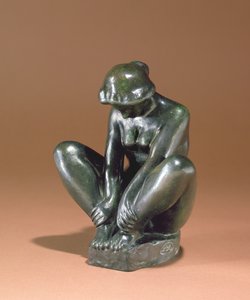Mindkét lábát tartó lány, 1920 (bronz)