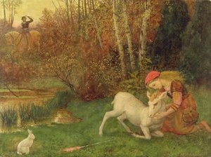 The White Hind, 1870 körül (gouache)