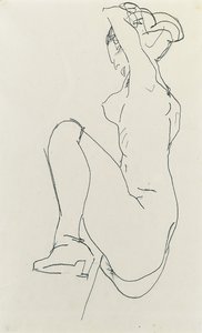 Elterült női akt, 1913