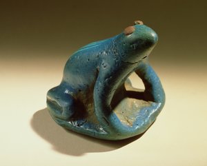 Béka, Új Királyság, ie 1390-53 körül (fajansz)