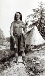 Galla Woman (litho) (bw fotó)