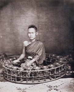 Thai zenész, 1870 körül (albumnyomat)