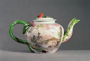 Longton Hall teáskanna, 1755 körül (porcelán)