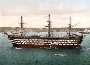 The Impregnable, Plymouth (kézzel színezett fotó)