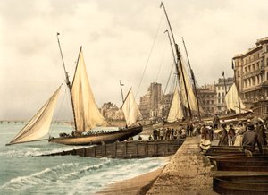 Yachtok indulása, Hastings (kézzel színezett fotó)