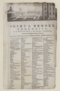 Zoológus, Joshua Brooks, kereskedelmi kártya
