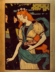 Virágszedő nő, 1917