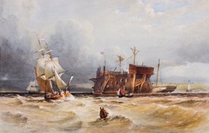 Hullám, 1850 körül (wc és gouache papíron)