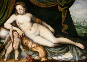 Vénusz és Ámor, 1560 körül