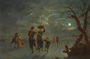 Moonlight jégkorcsolya (olaj, réz)
