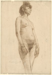 Meztelen nő áll, 1885.