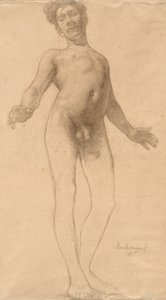 Álló férfi akt, 1885.