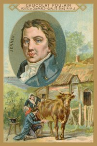 Csokoládé Poulain kereskedelmi kártya, Edward Jenner