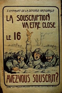 Első világháború francia háborús kötvények posztere, 1914-18