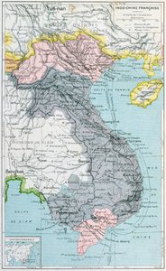 Indokína francia iskolai tankönyvtérképe, 1905