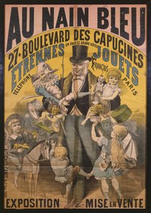 Au Nain Bleu reklámplakát, 1890 körül