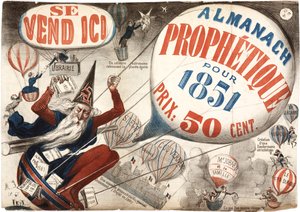 Az Almanach Prophetique-t hirdető plakát, 1851