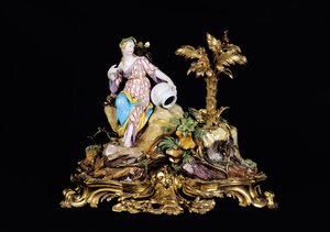 Vincennes Naiad figura (porcelán)