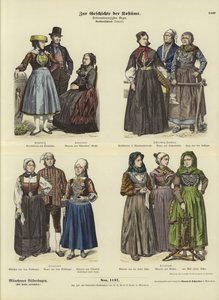 Északnémet viseletek, 19. század vége