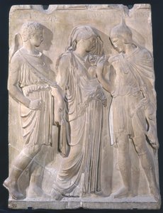 Orpheus, Eurydice és Hermes (márvány)
